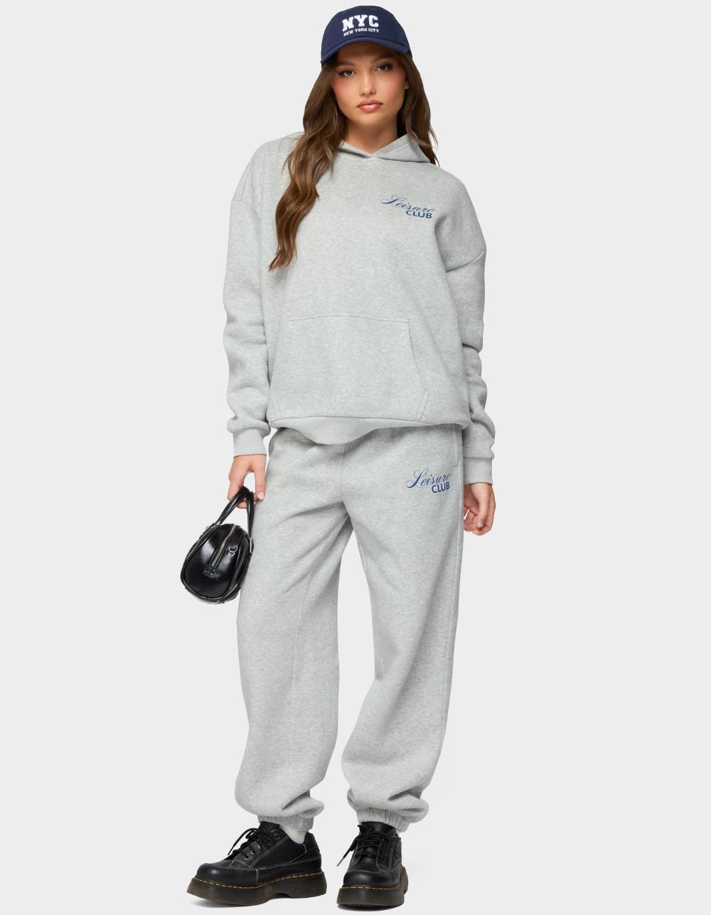EDIKTED Leisure Club Sweatpants - GRAY