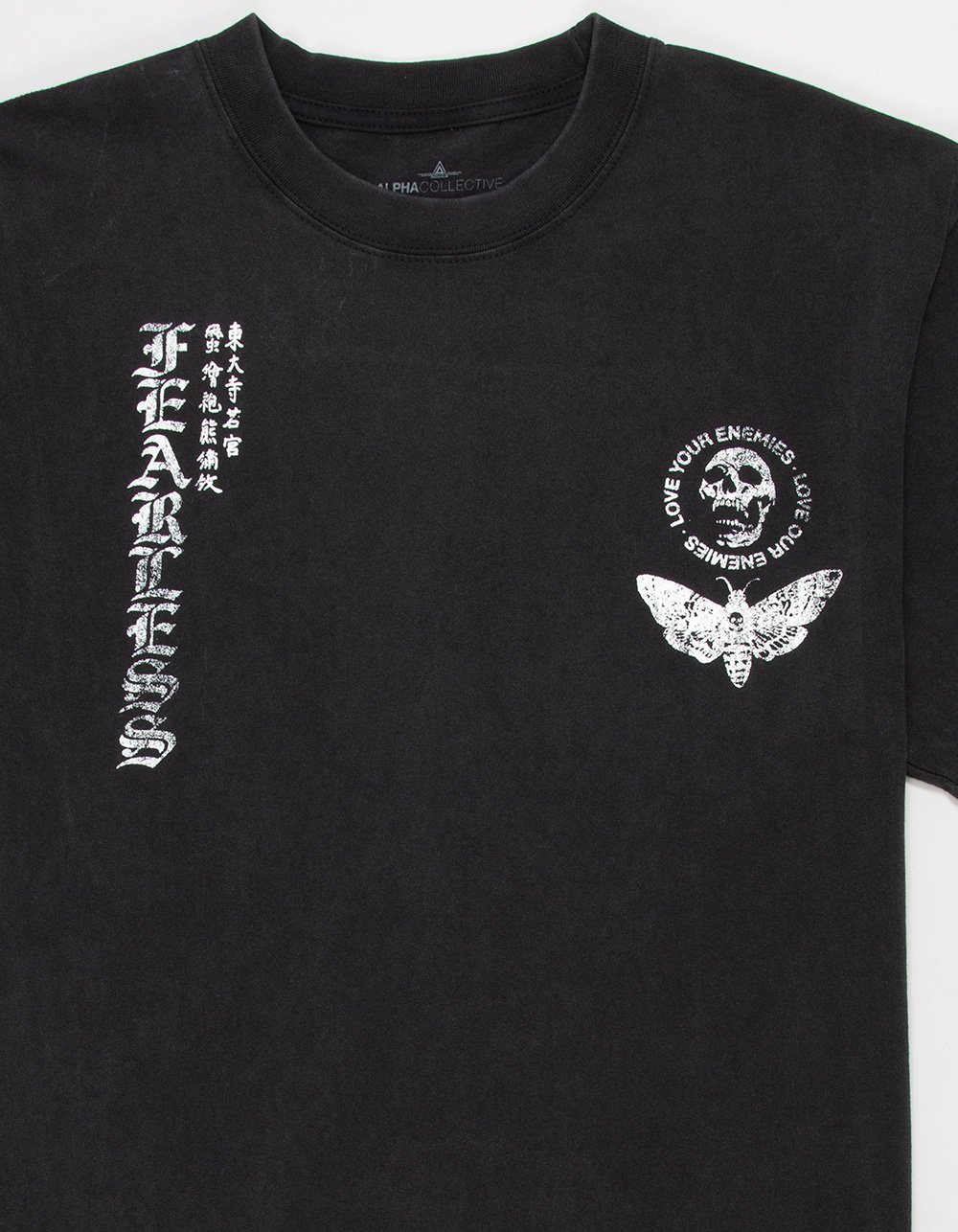 ALPHA COLLECTIVE Fearless Mens Boxy Tee - WASHED BLACK