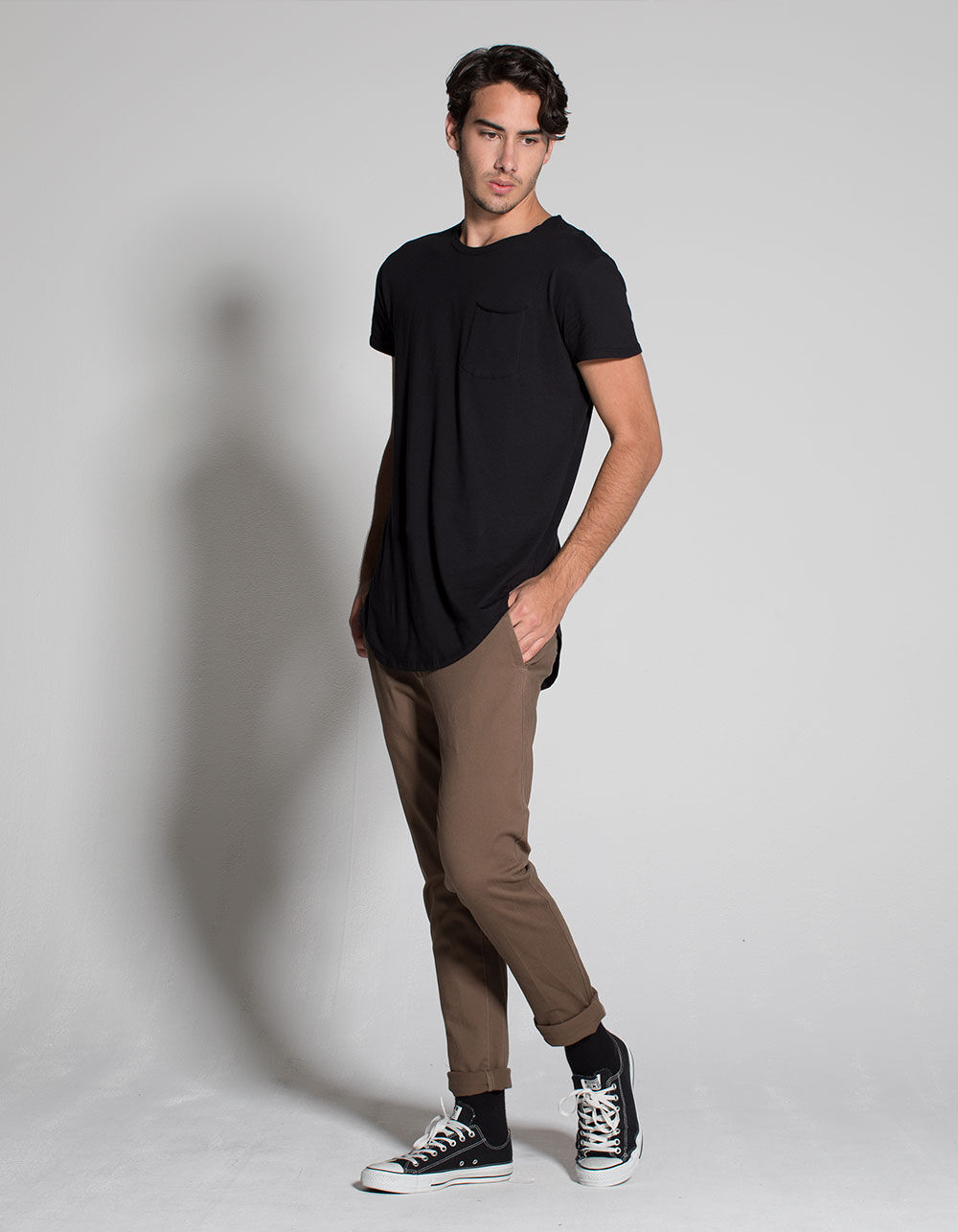 RSQ London Mens Skinny Stretch Chino Pants image number 4