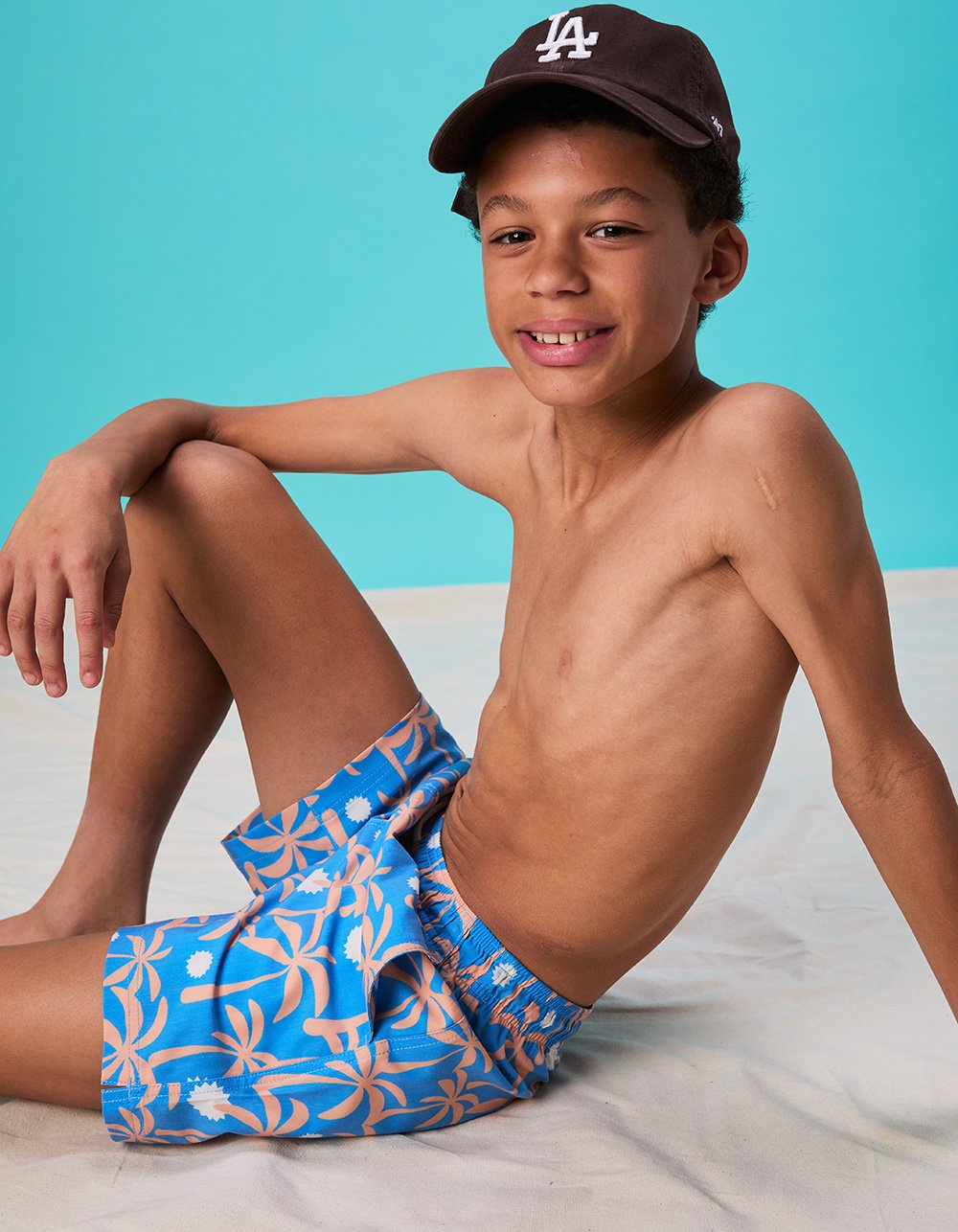 RSQ Boys Palms Swim Trunks - BLUE
