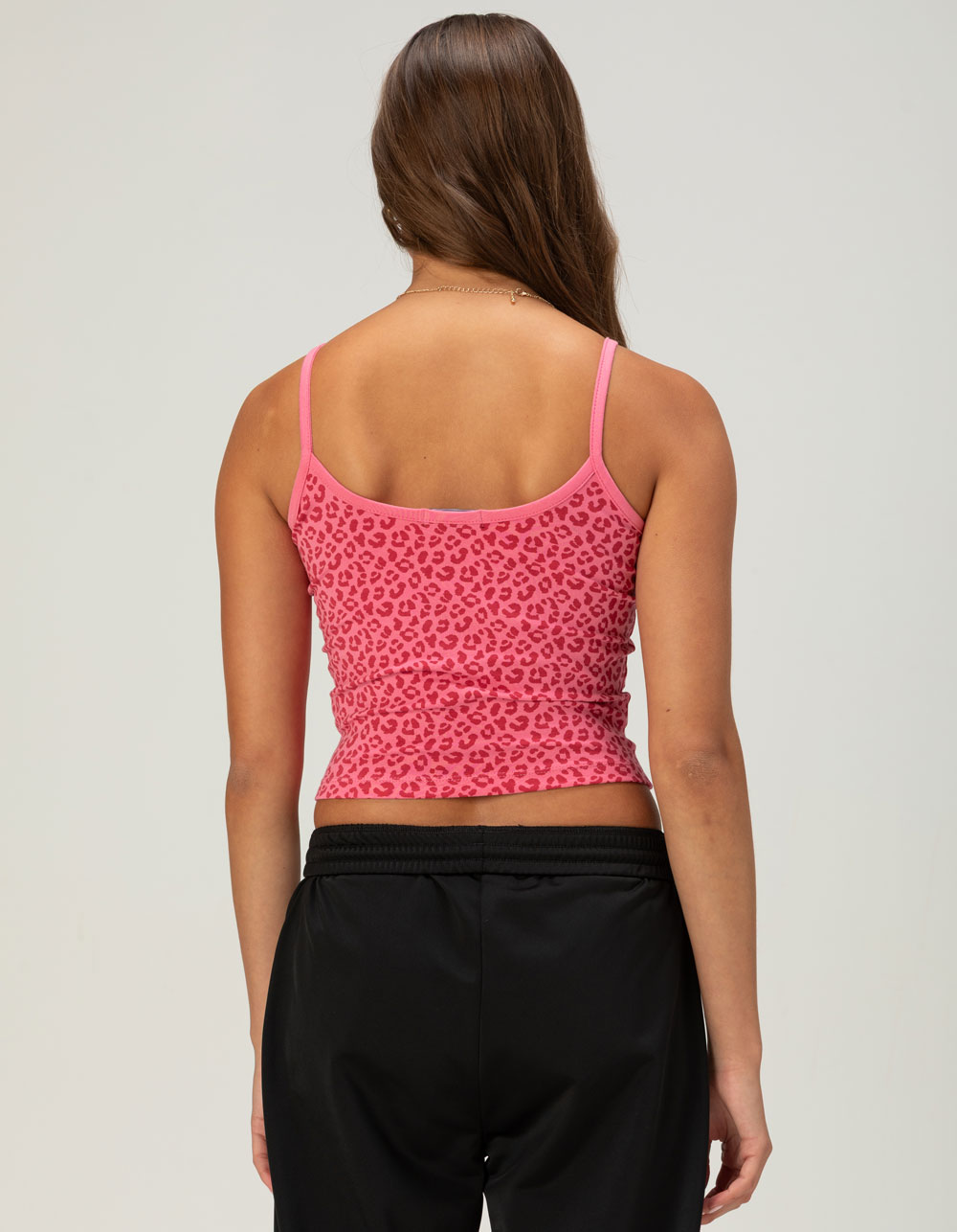 VON DUTCH PINK Leopard Womens Tank Top
