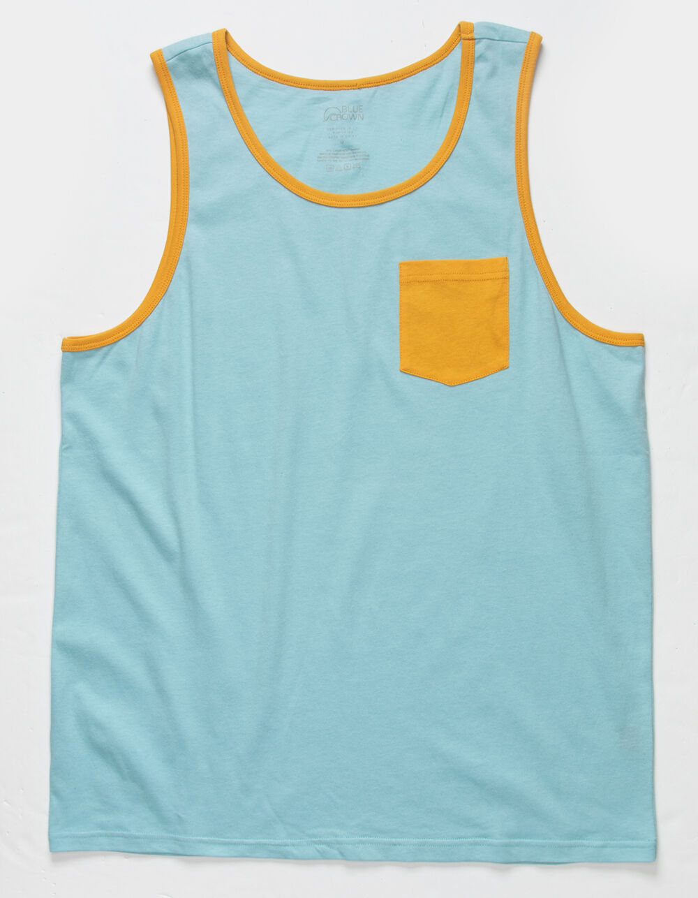 BLUE CROWN Mens Pocket Tank Top LIGHT BLUE Tillys
