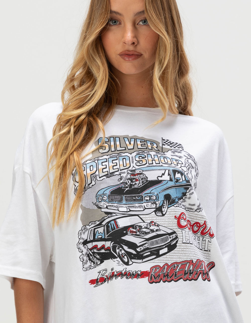 BRIXTON x Coors Raceway Womens Tee - WHITE