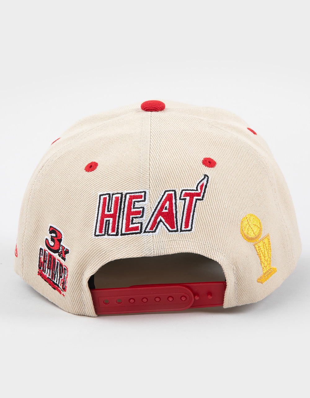MITCHELL & NESS Miami Heat Pro Crown Snapback Hat - OATMEAL