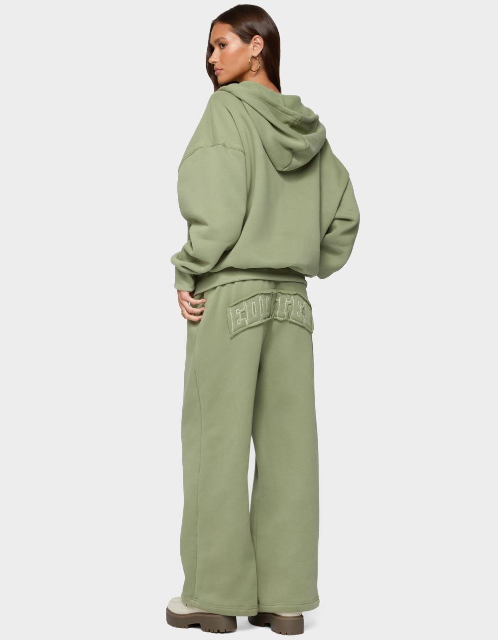 Edikted Forever Sweatpants - DK GREEN