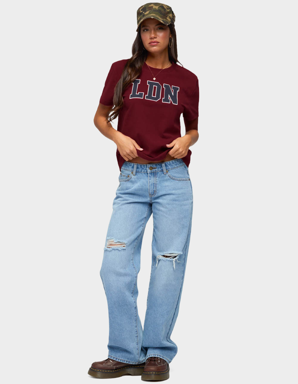 EDIKTED LDN Tee - DK RED