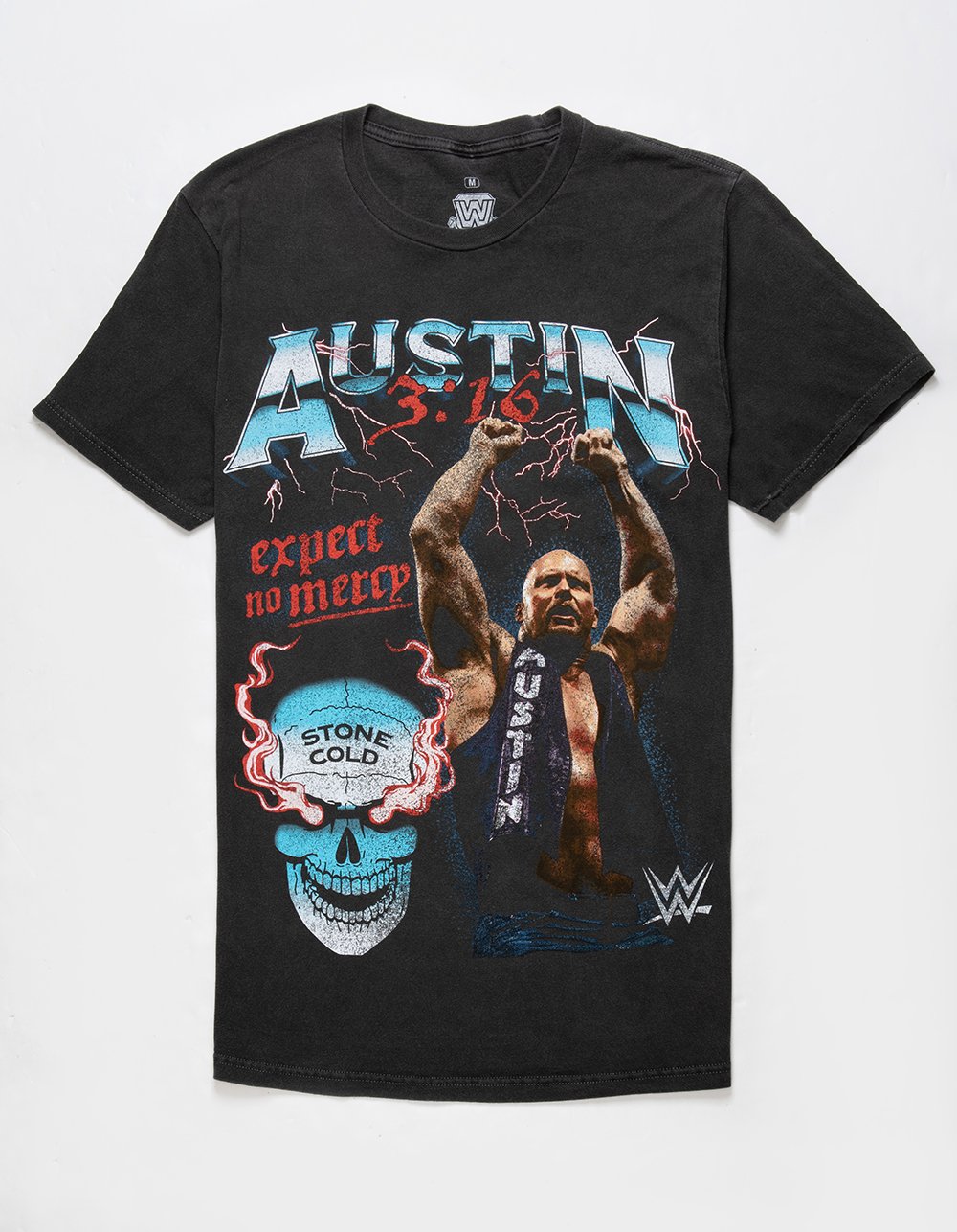 STEVE AUSTIN Expect No Mercy Mens Tee - BLACK