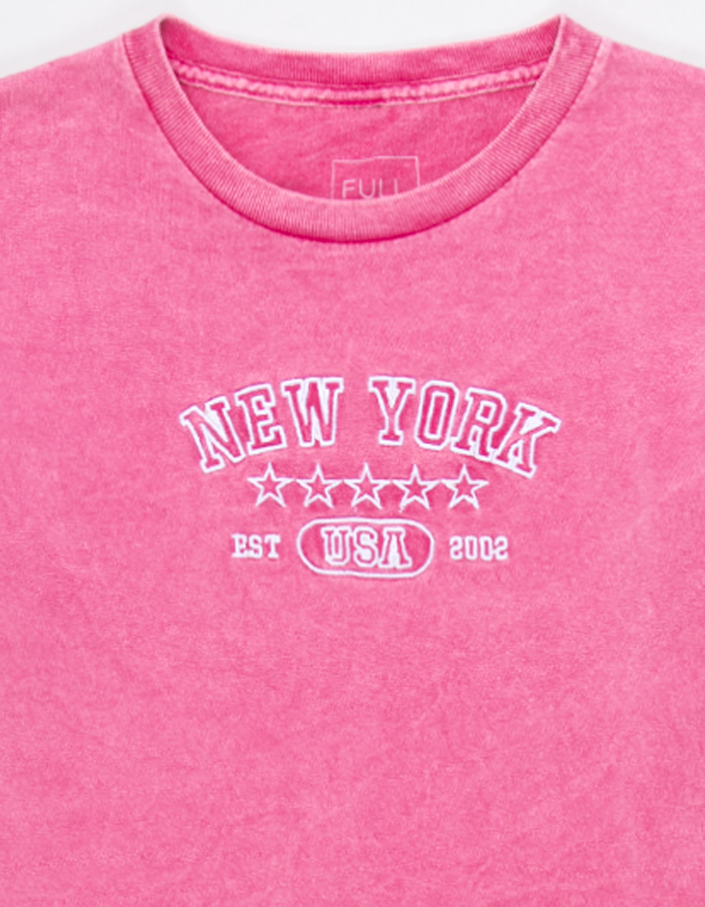 FULL TILT NY Girls Washed Boyfriend Tee - PINK