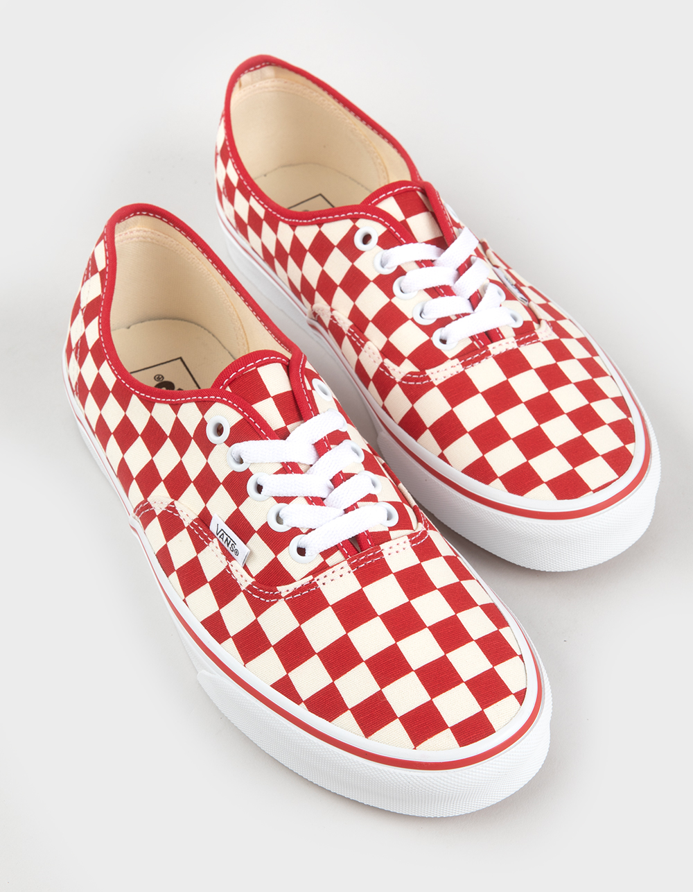 VANS Authentic Checkerboard Shoes - RED COMBO