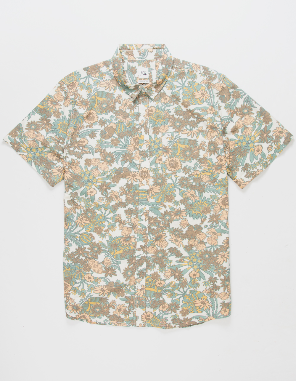 QUIKSILVER Morning Trip Mens Button Up Shirt ANTIQUE WHITE Tillys