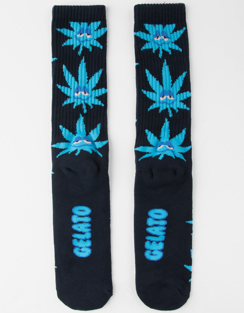 HUF Green Buddy Strains Mens Navy Crew Socks NAVY COMBO Tillys