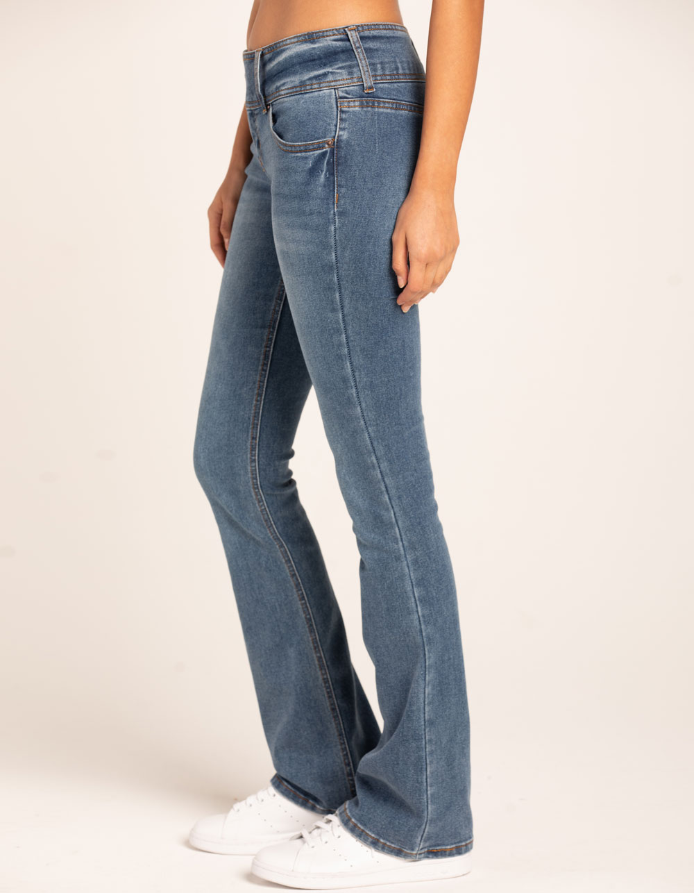 VANILLA STAR Extended Tab Flare Womens Jeans - MEDIUM WASH | Tillys