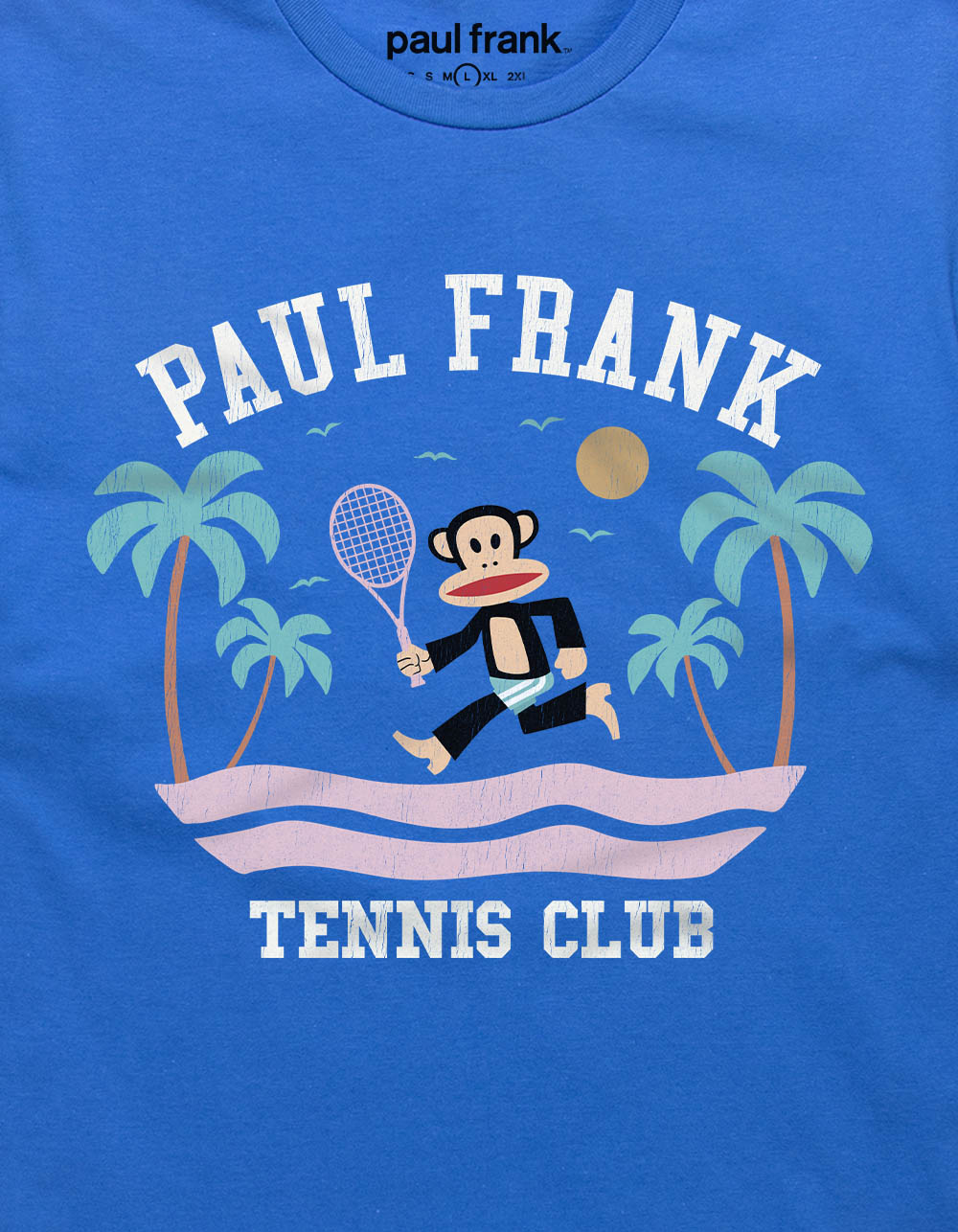 PAUL FRANK Tennis Club Unisex Tee - ROYAL