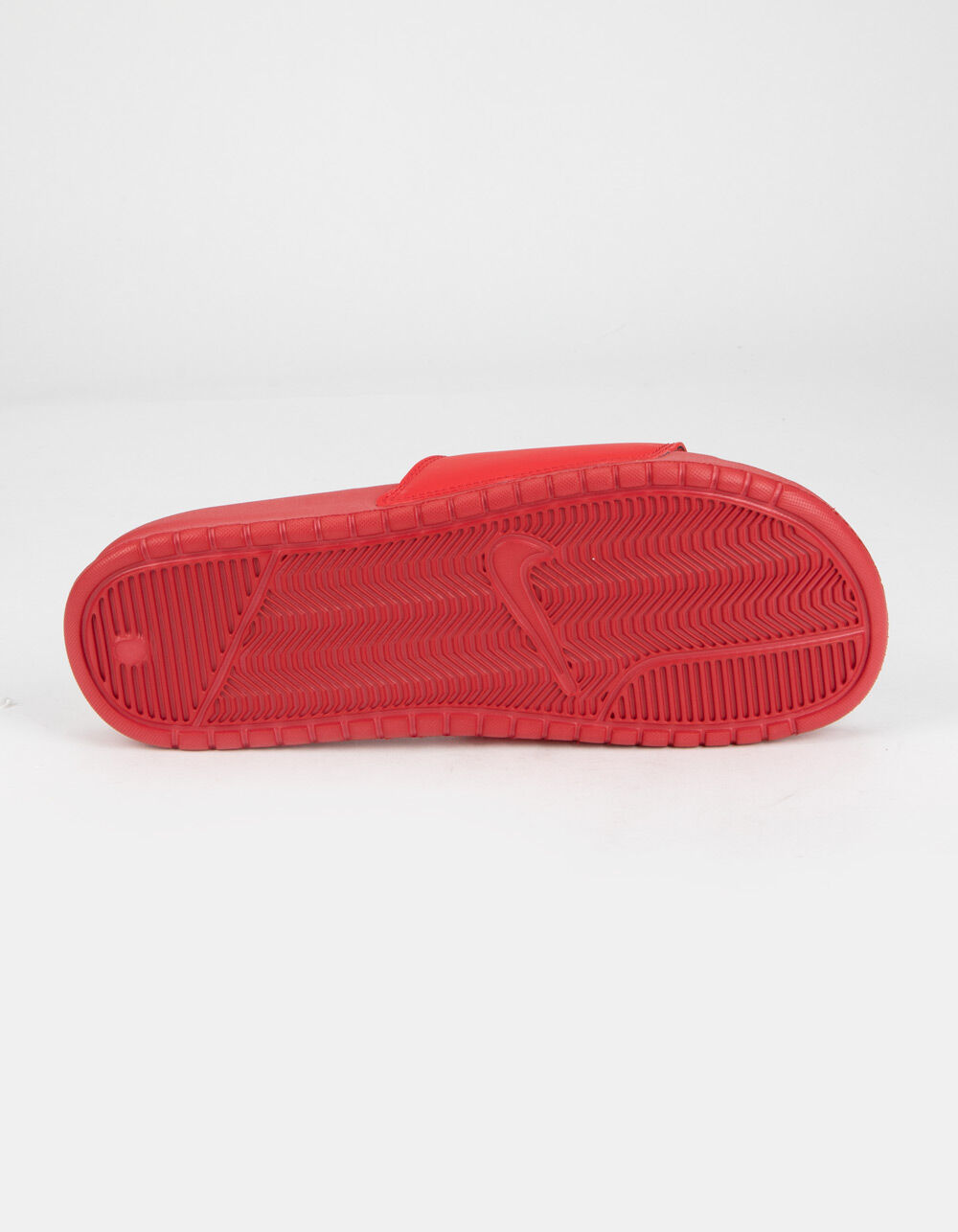 NIKE Benassi JDI Mens Red Slide Sandals image number 3