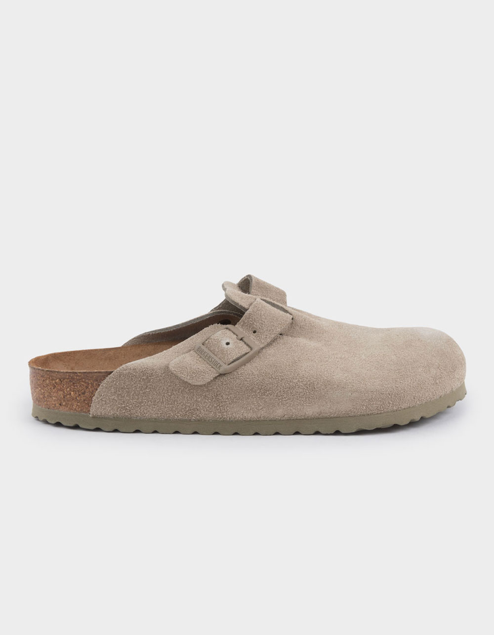 BIRKENSTOCK Boston Mens Suede Clogs - KHAKI
