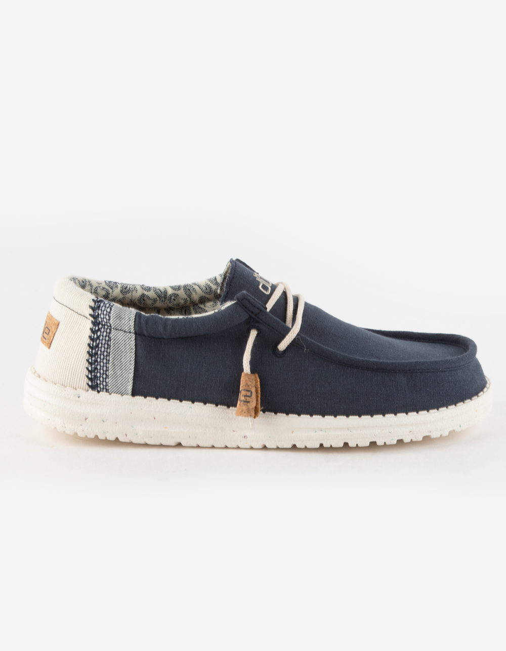 HEY DUDE Wally Linen Mens Shoes - NAVY 