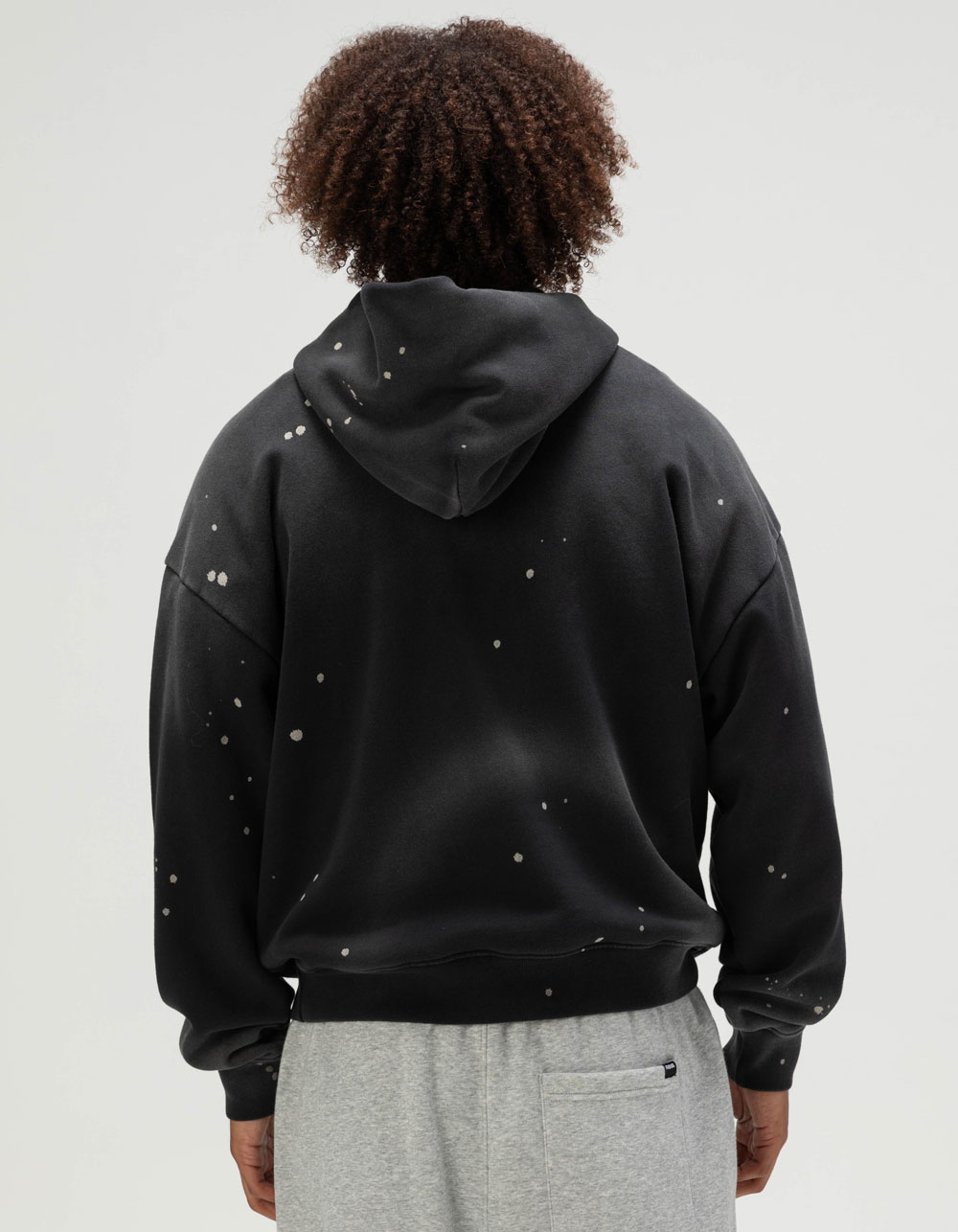 RSQ Mens Oversized Hoodie - WASHED BLACK