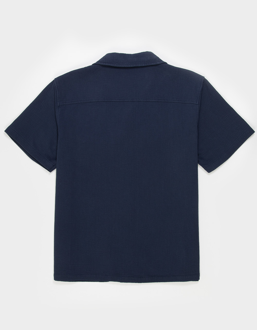 RSQ Mens Solid Texture Camp Shirt - NAVY