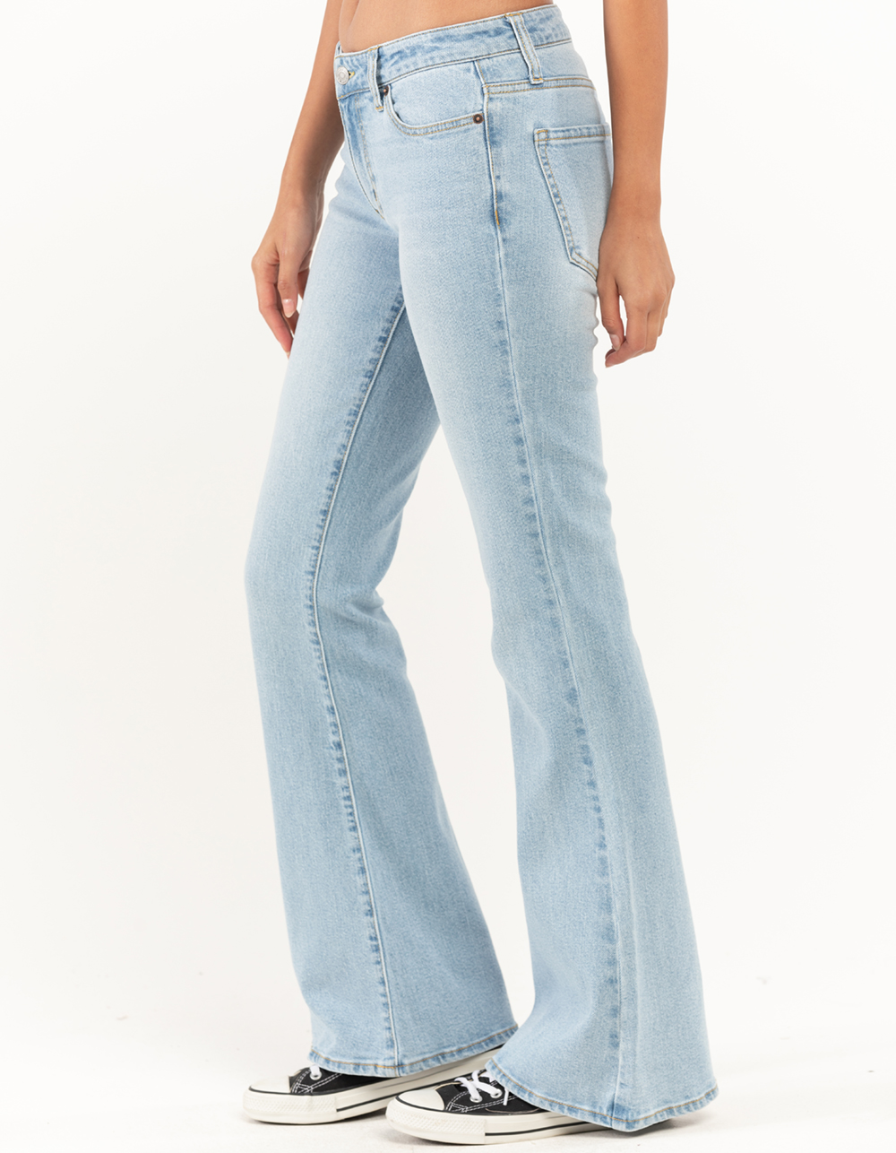 RSQ Womens Low Rise Flare Jeans - LIGHT WASH
