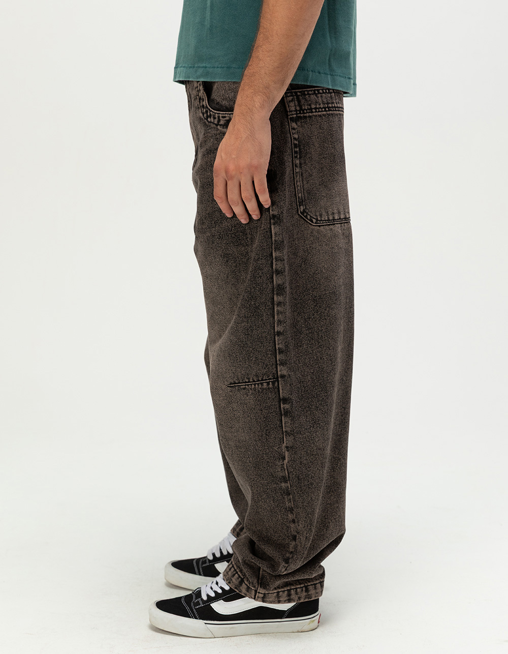 RSQ Mens Skater Baggy Jeans - WASHED BLACK