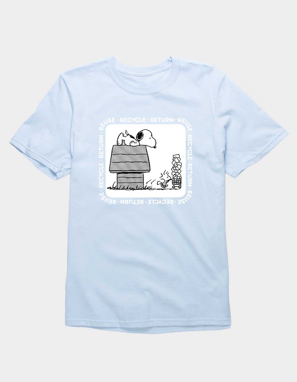 PEANUTS Recycle Return Reuse Unisex Tee LIGHT BLUE Tillys