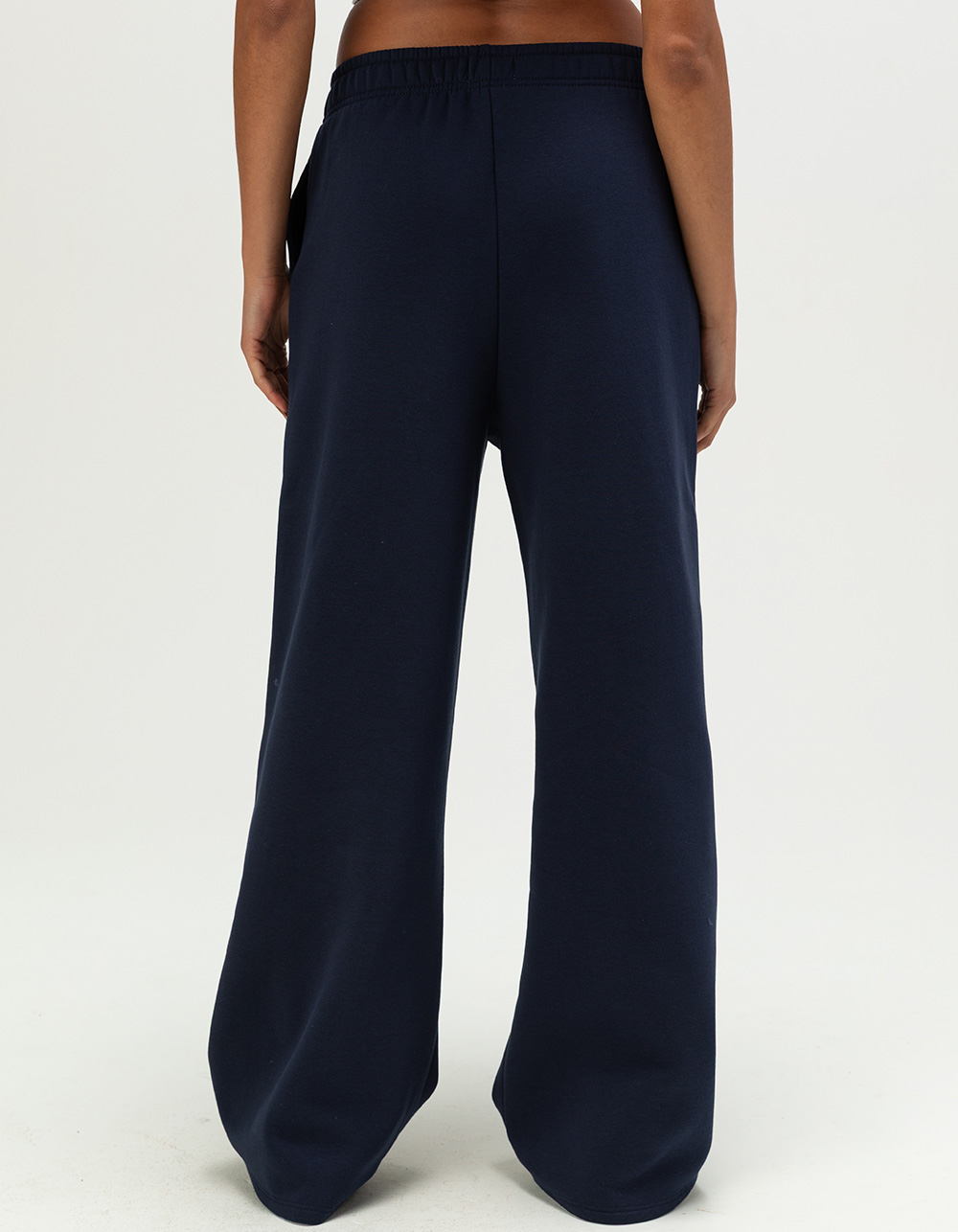 FULL TILT Embroidered Star Womens Wide Leg Sweatpants - NAVY COMBO