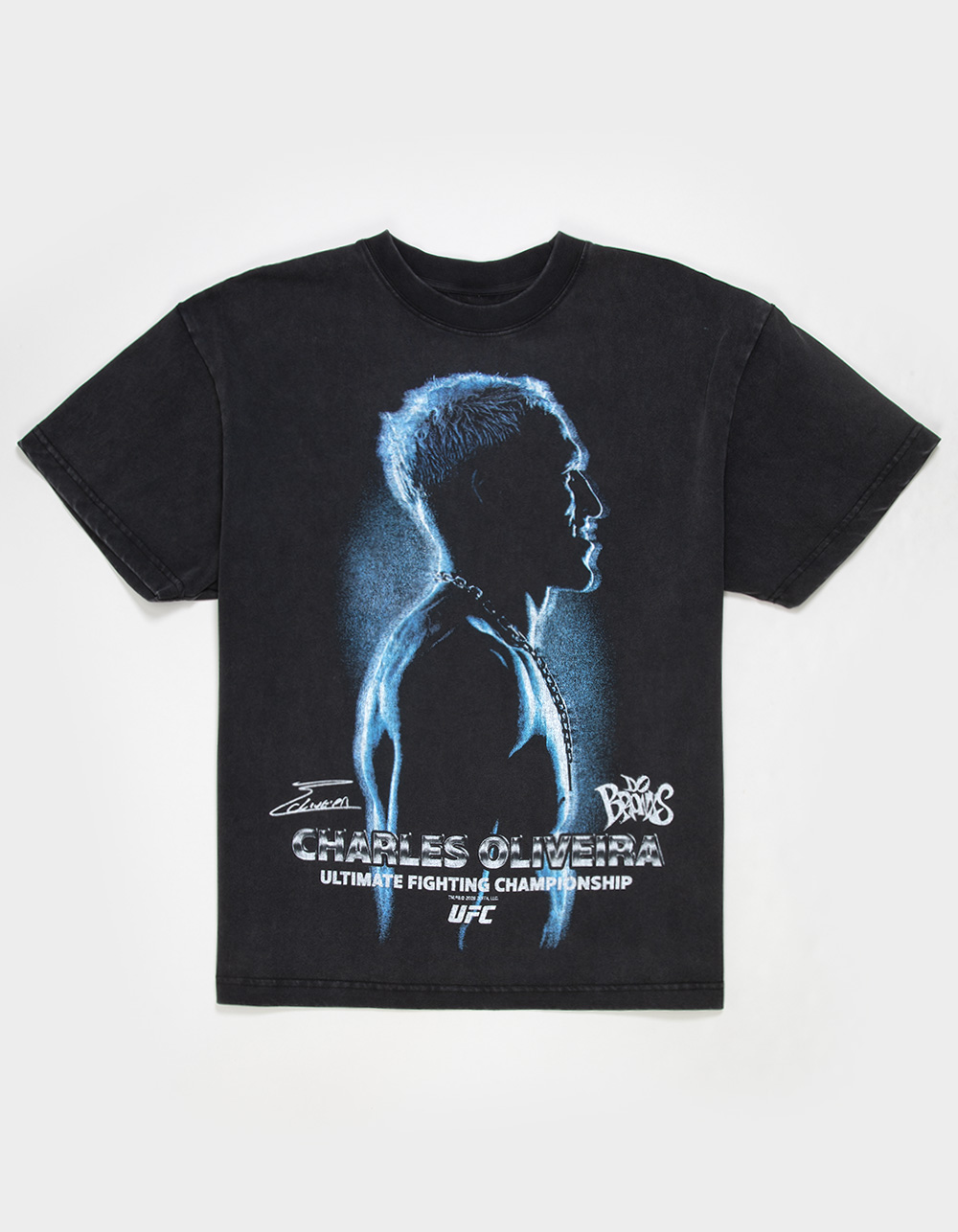 UFC Oliveira Never Phased Mens Boxy Tee - WASHED BLACK