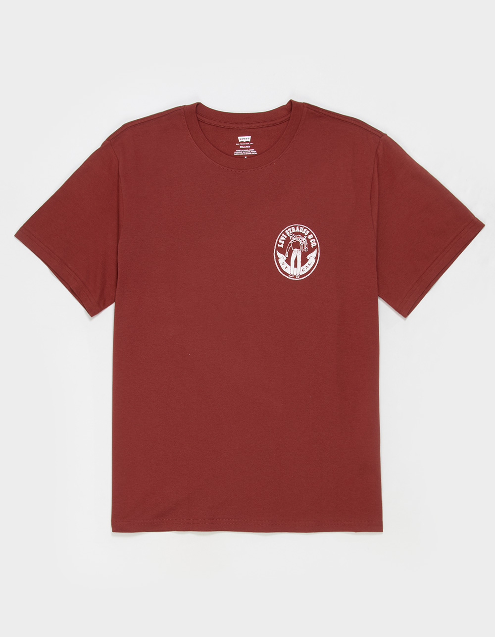 LEVI'S Saddleman Jeans Mens Relaxed Tee - RUST