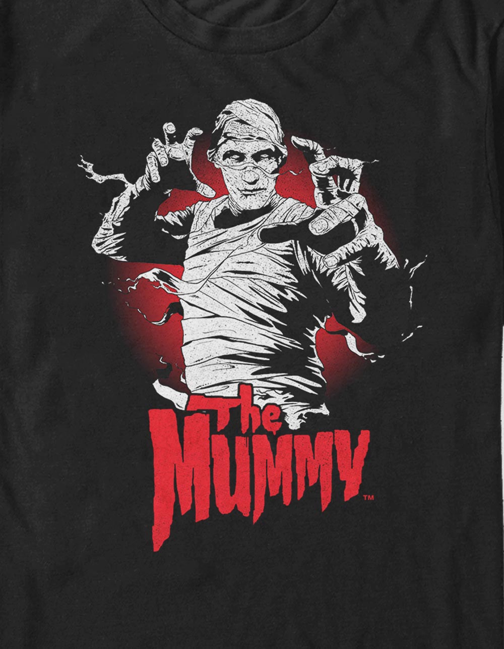 UNIVERSAL MONSTERS Red Mummy Unisex Tee - BLACK