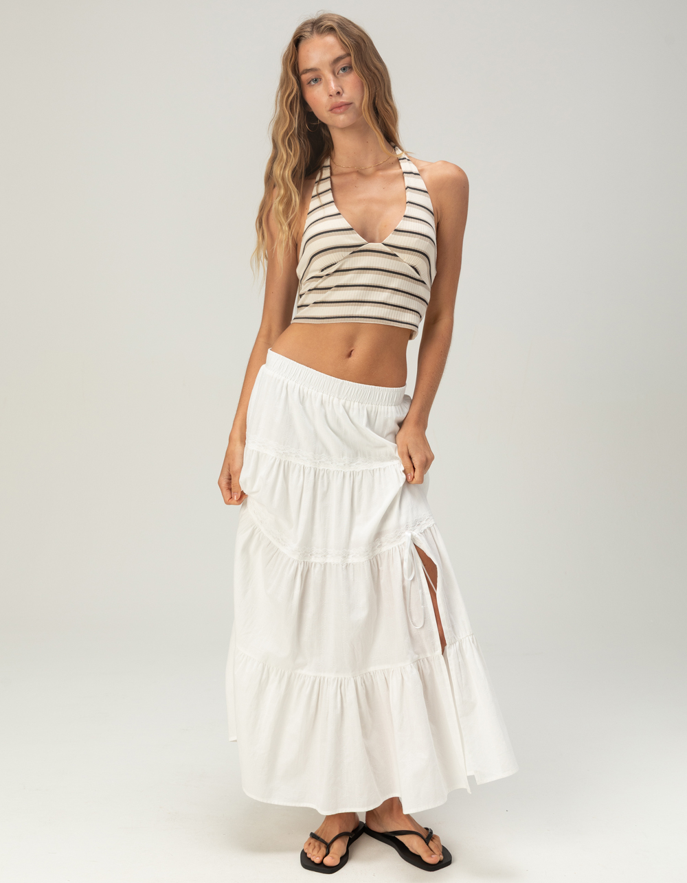 RIP CURL Topanga Canyon Womens Halter Top - WHITE COMBO