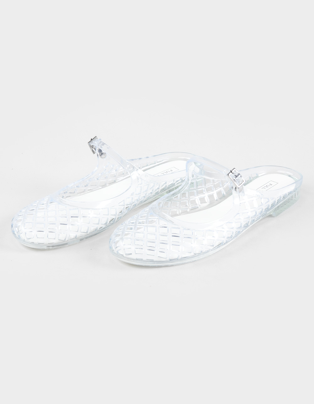 FULL TILT Posie Mary Jane Womens Jelly Mules - CLEAR