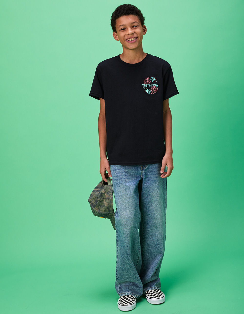 RSQ Boys Embroidered Extra Baggy Jeans - MEDIUM INDIGO