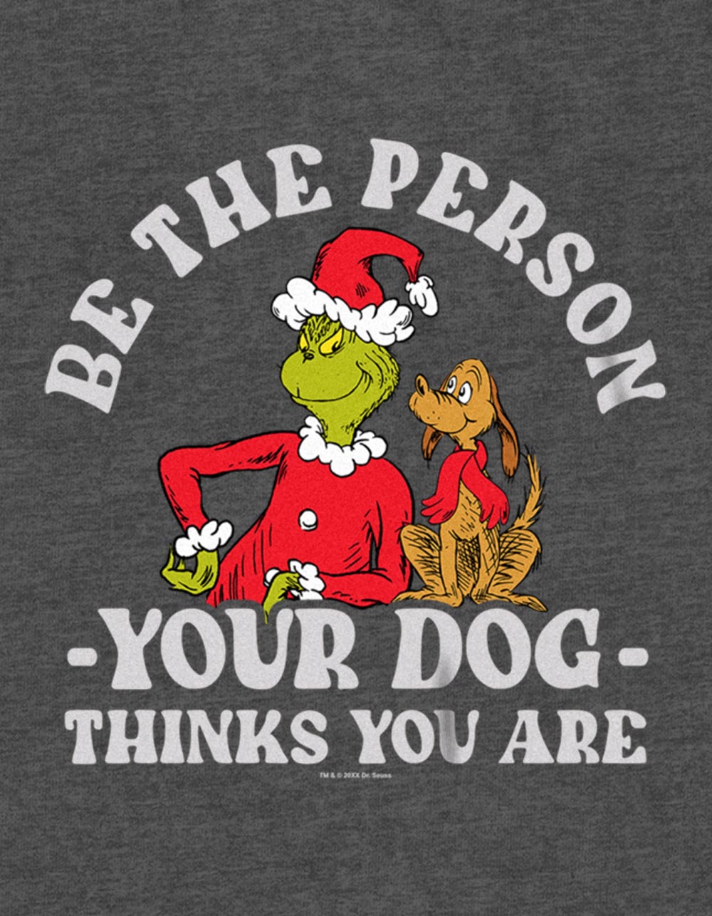 DR. SEUSS Be The Person Unisex Holiday Tee - CHARCOAL