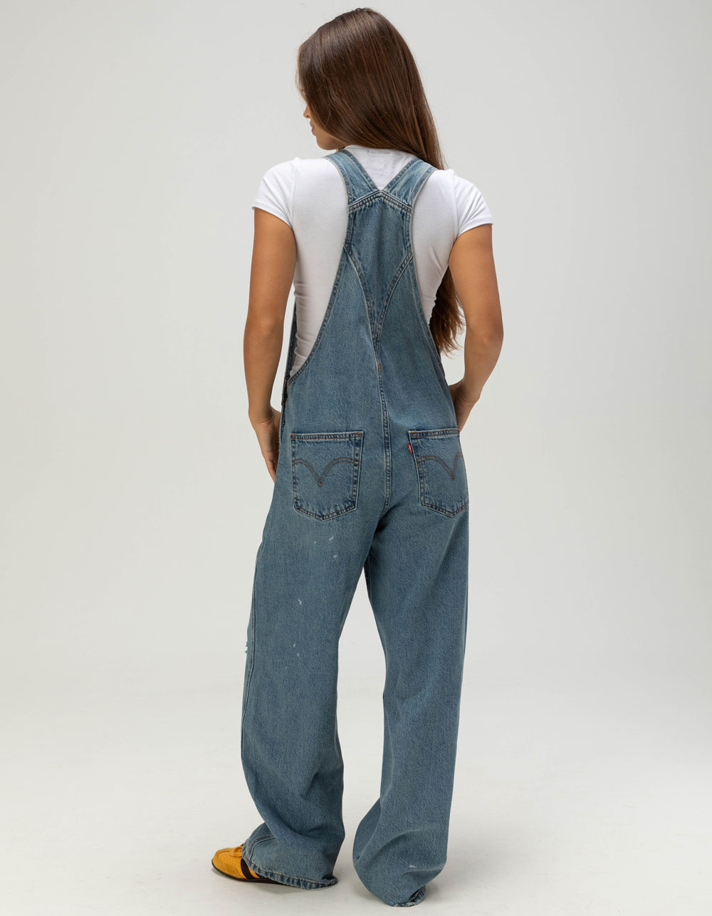 LEVI'S Premium Baggy Womens Overalls - Hi And Welcome TINTED DENIM