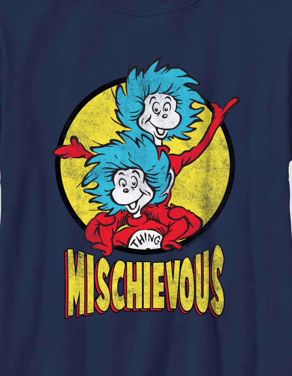 DR. SEUSS Thing Mischievous Unisex Kids Tee - NAVY