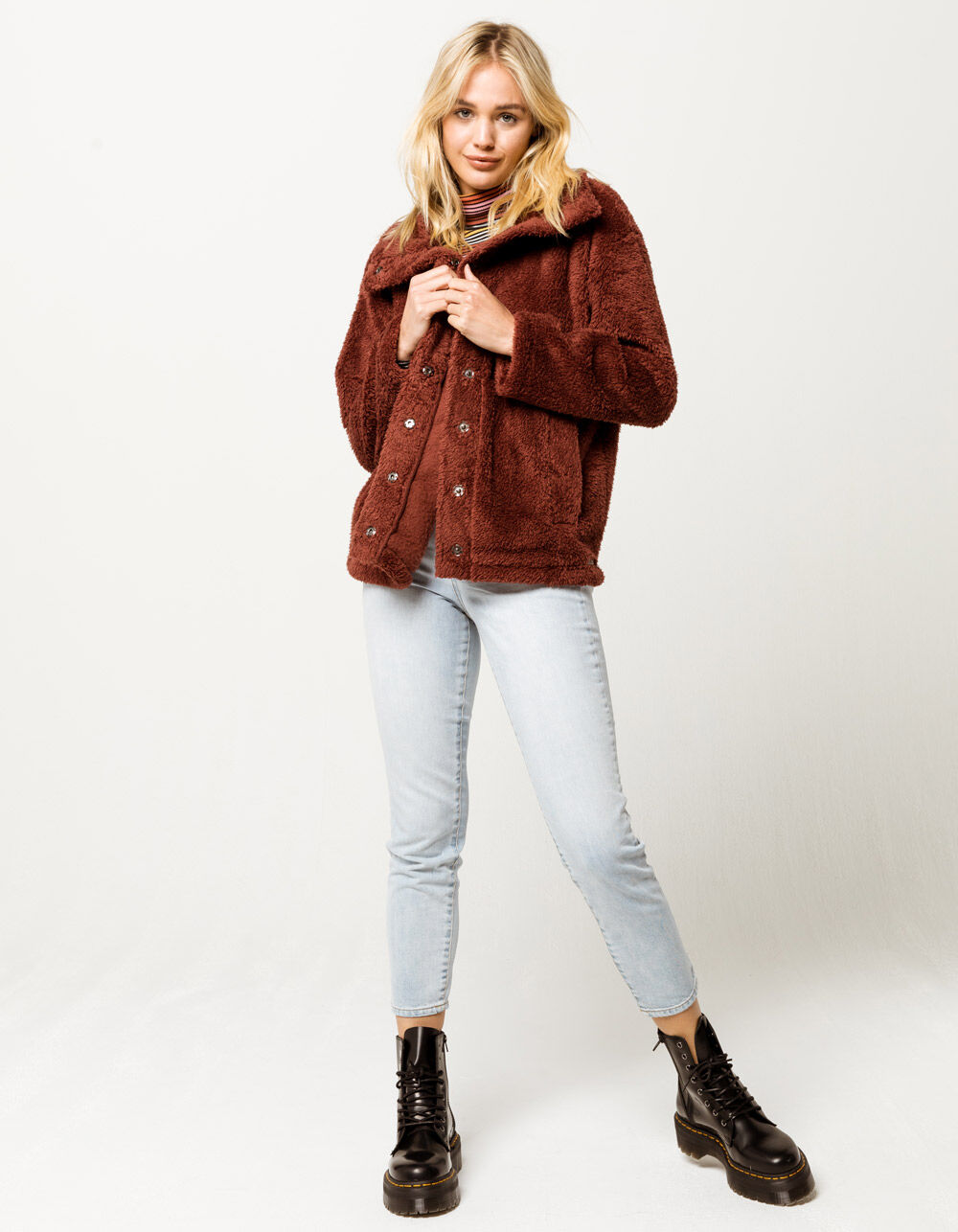 BILLABONG Cozy Days Sherpa Fig Womens Jacket FIG Tillys