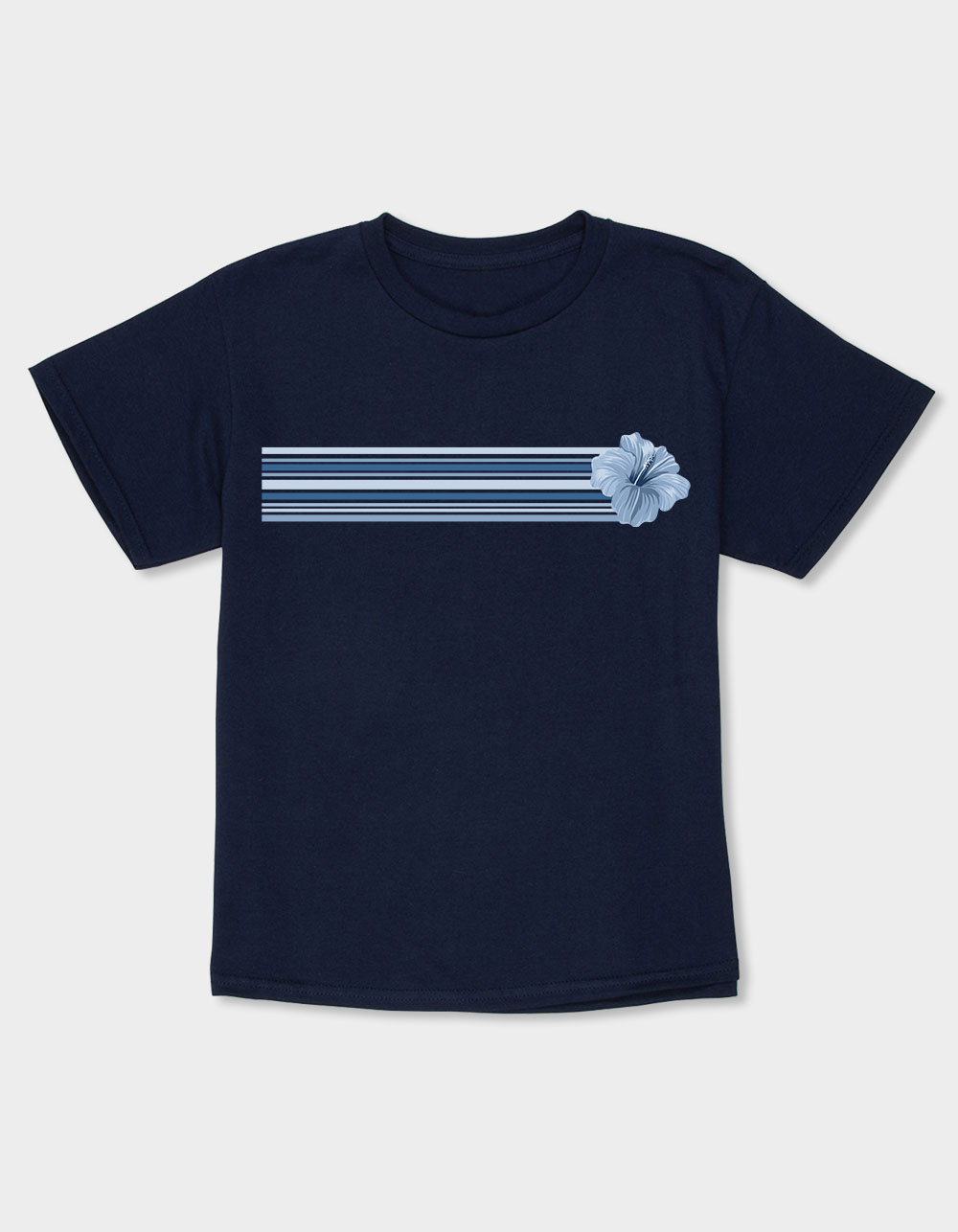 HIBISCUS Stripes Unisex Kids Tee - NAVY