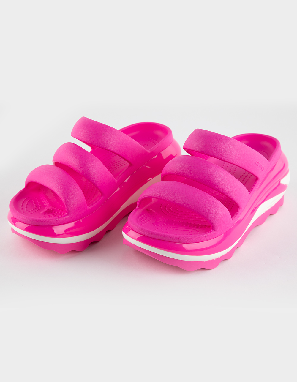 CROCS Mega Crush Triple Strap Womens Platform Sandals - PINK