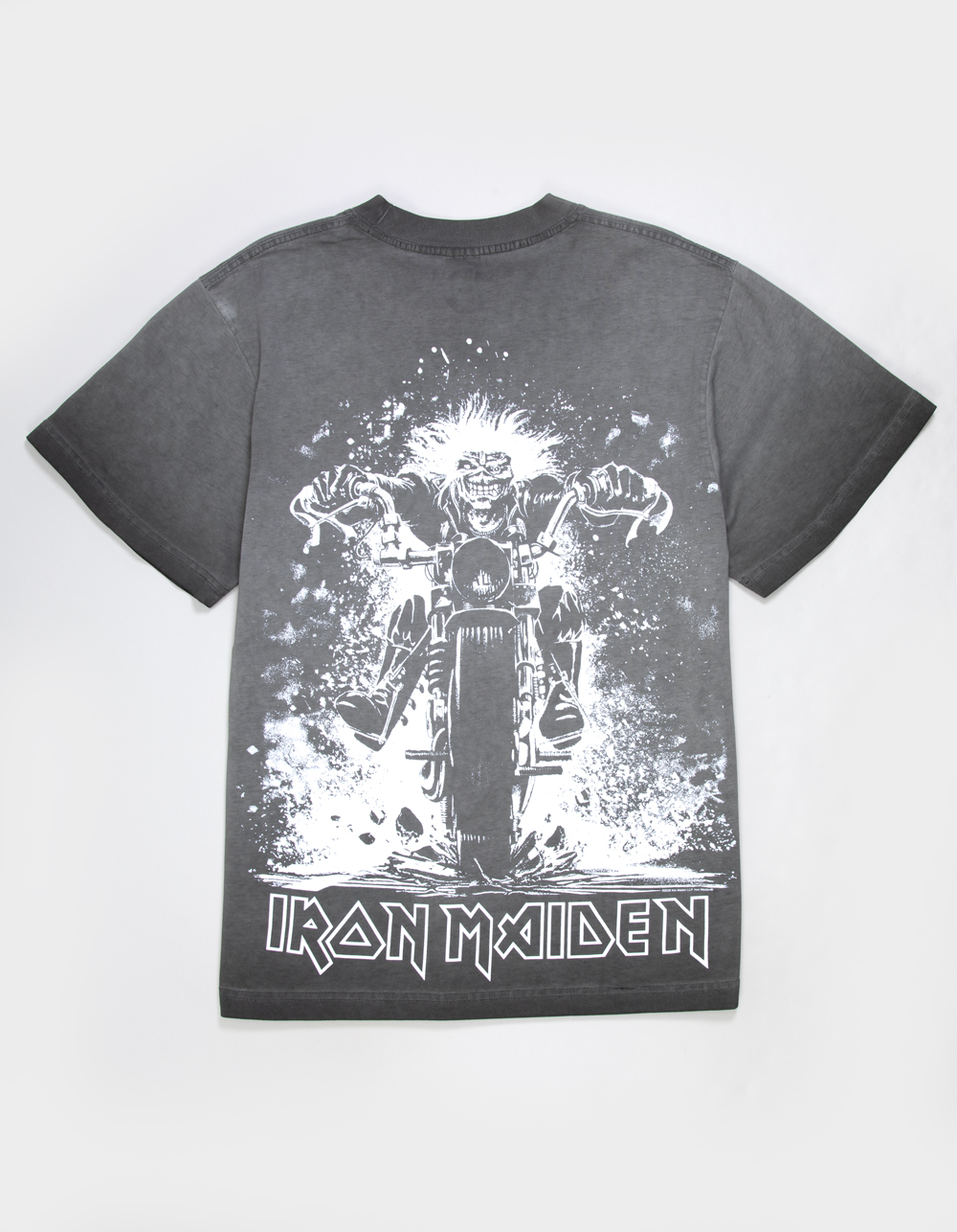 IRON MAIDEN Moto Mens Boxy Tee - GRAY