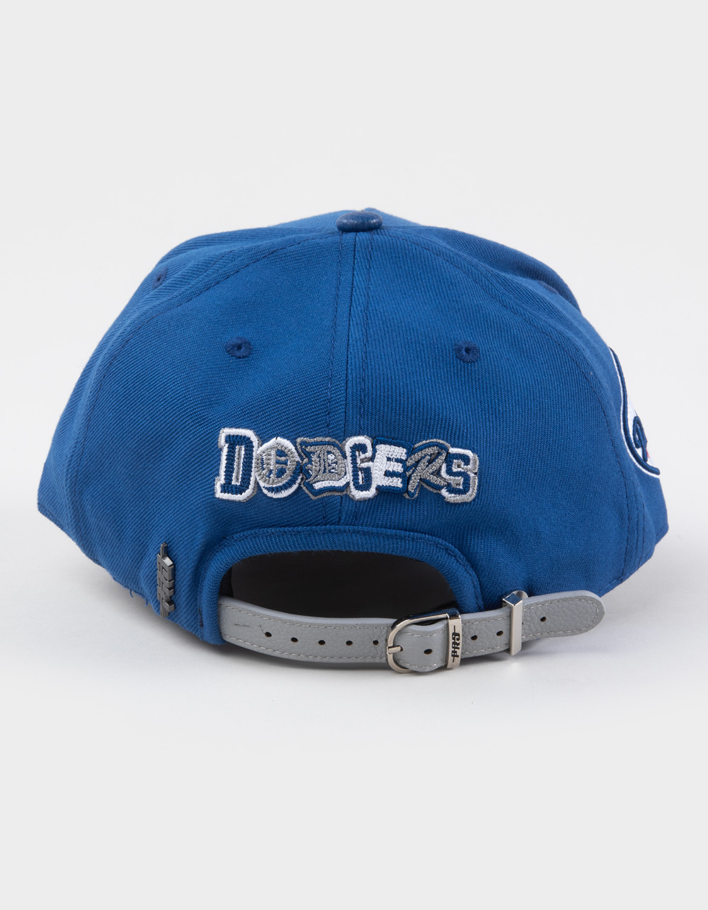 PRO STANDARD Los Angeles Dodgers City Ransom Leather Pinch Front Strapback Hat - BLUE COMBO