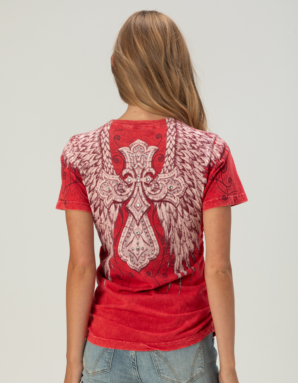 AFFLICTION Kingdom Womens Tee - RED