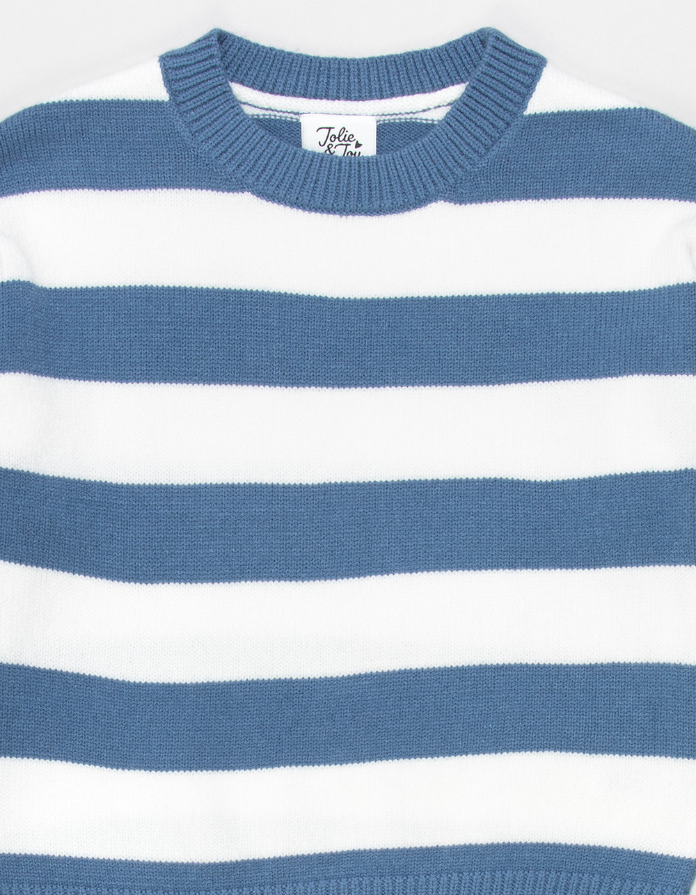 JOLIE & JOY Girls Stripe Sweater - BLUE COMBO