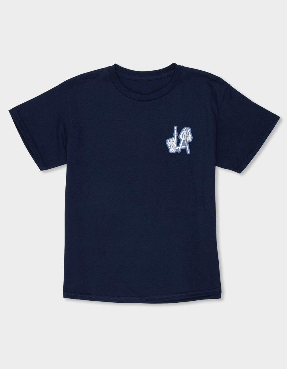 LOS ANGELES Skeleton Fingers Boys Tee - NAVY