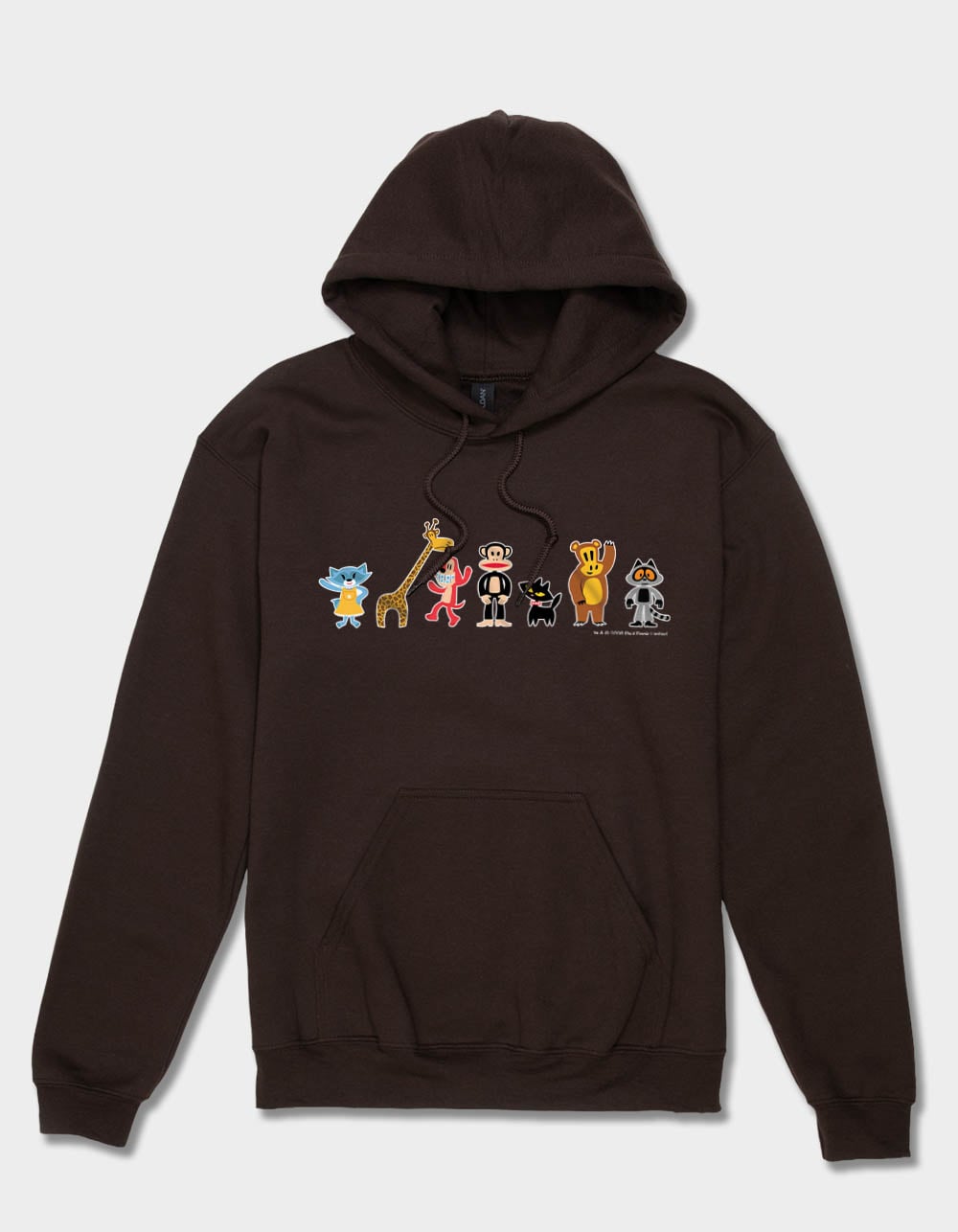 PAUL FRANK Julius And Friends Unisex Hoodie - CHOCOLATE