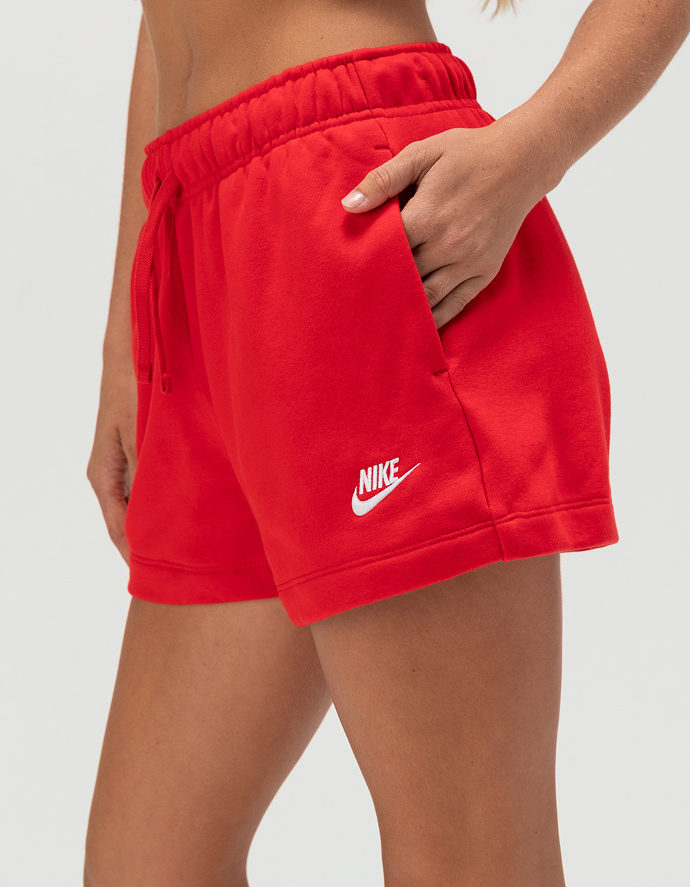 NIKE Sportswear Club Fleece Womens Shorts - RED
