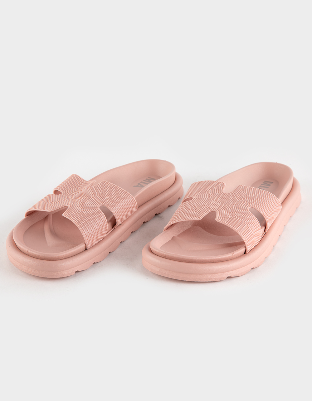 MIA Bertini Womens Slide Sandals - BLUSH
