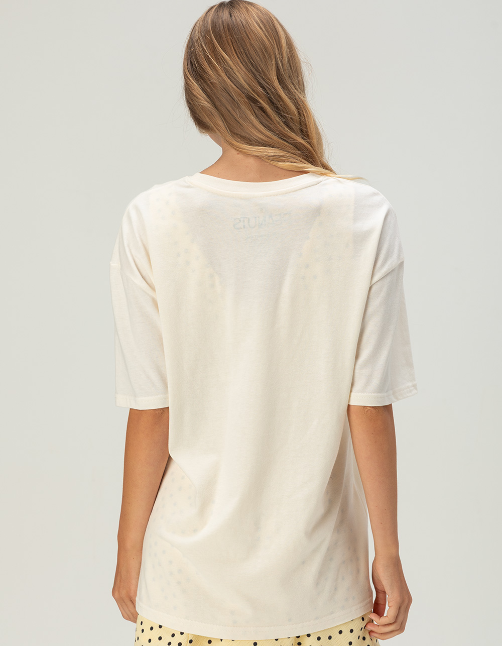 PEANUTS Baseball Womens Boyfriend Tee - IVORY