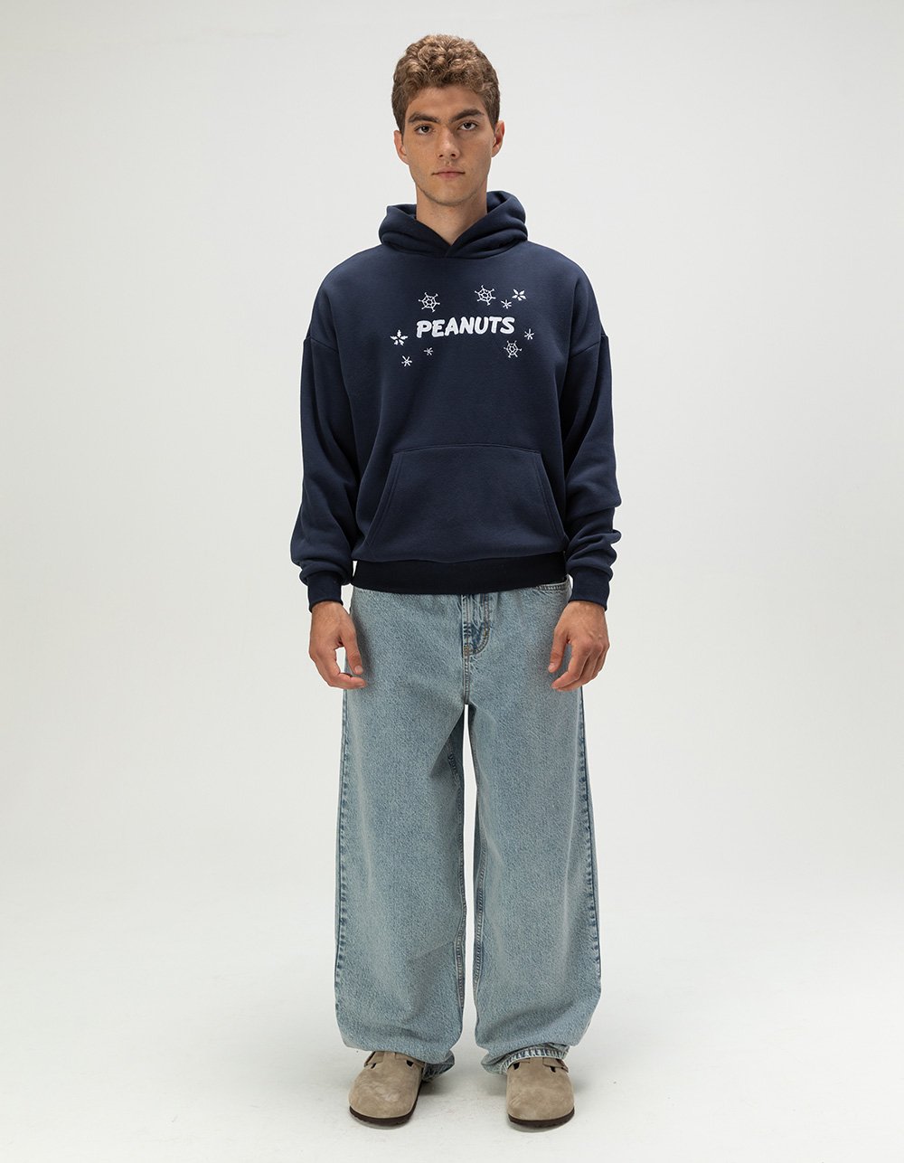 RSQ x Peanuts Snoopy Ski Club Mens Hoodie - NAVY