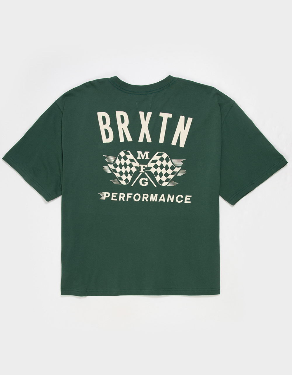 BRIXTON Primary Mens Crop Tee - GREEN