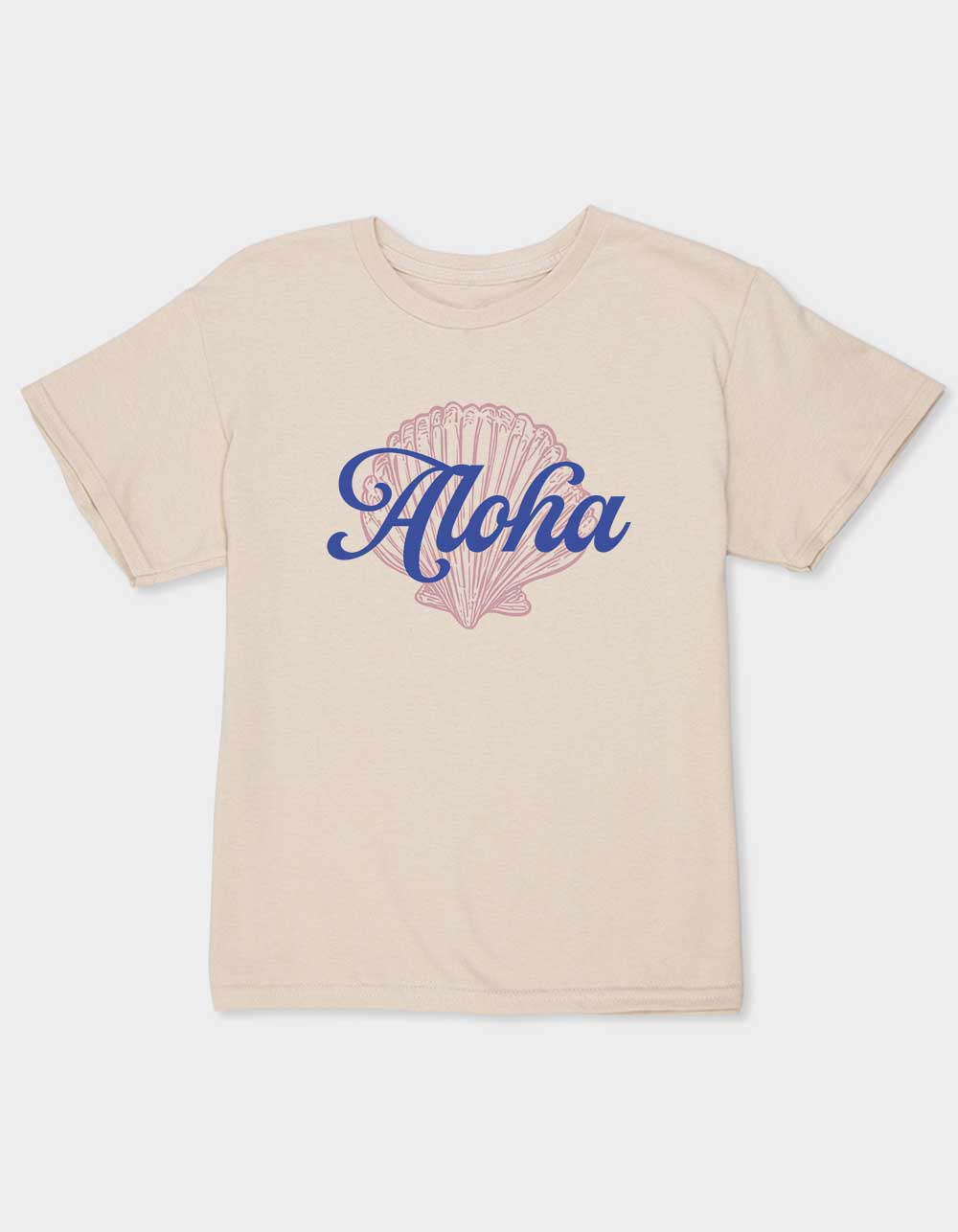 ALOHA Shell Unisex Kids Tee - SAND